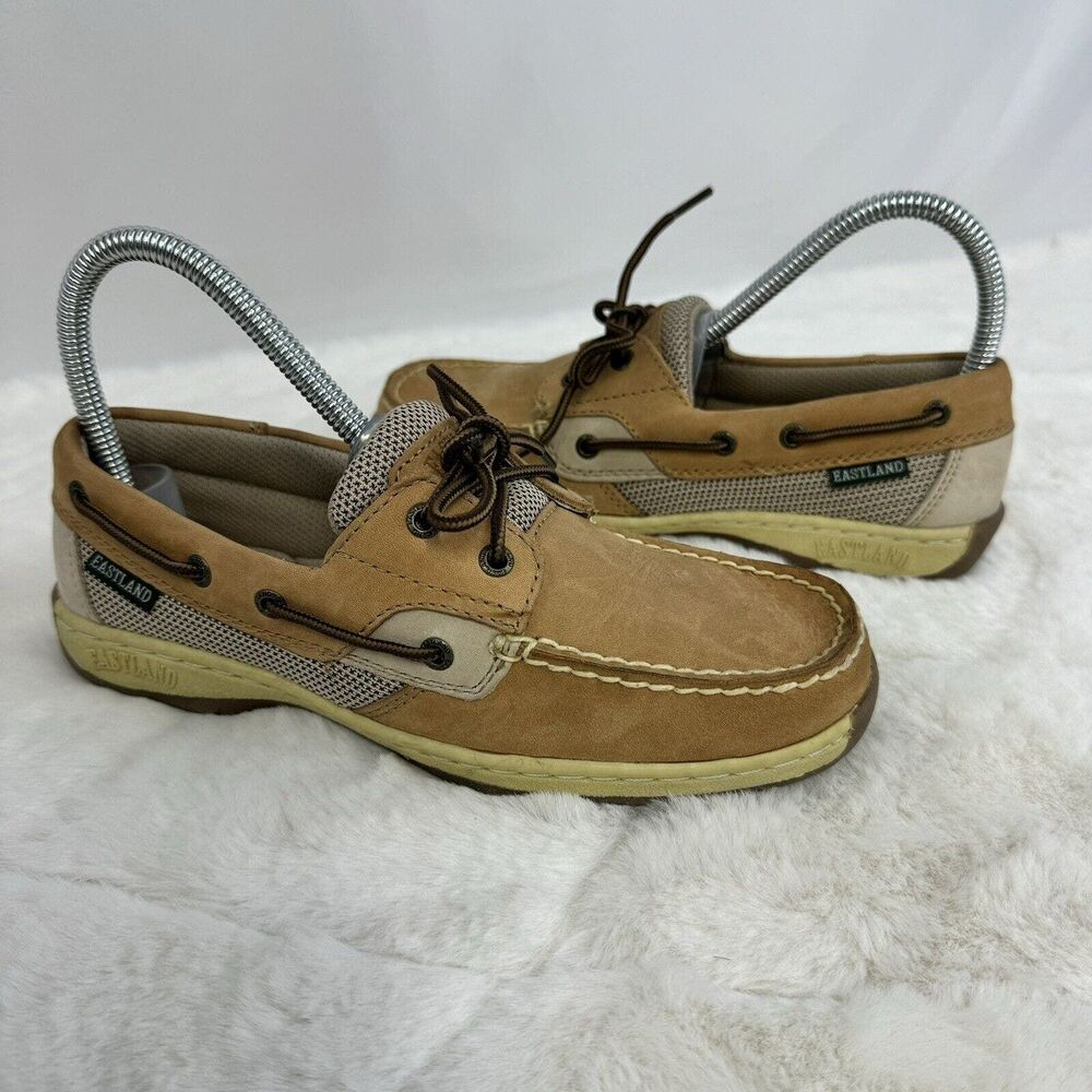 Eastland Sunrise Women's Boat Shoes size 6.5 full grain leather comfort soft